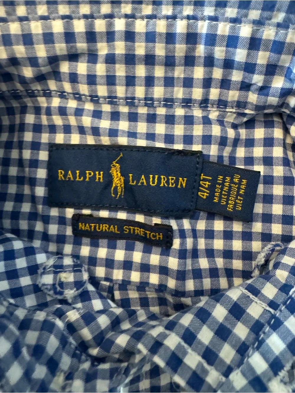 Ralph Lauren Blue & White Gingham Shirt